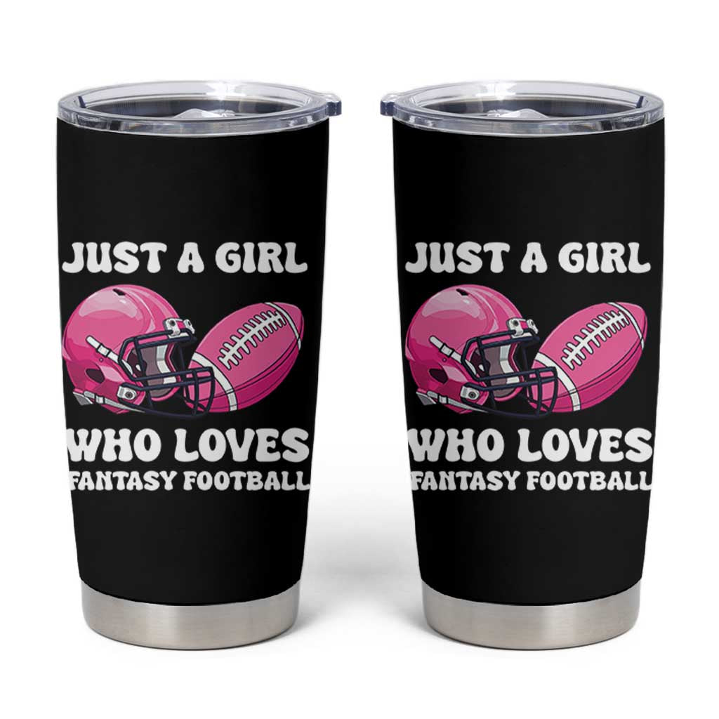Funny Just A Girl Who Loves Fantasy Football Tumbler Cup - Wonder Print Shop
