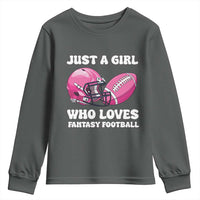 Funny Just A Girl Who Loves Fantasy Football Youth Sweatshirt - Wonder Print Shop