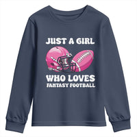 Funny Just A Girl Who Loves Fantasy Football Youth Sweatshirt - Wonder Print Shop