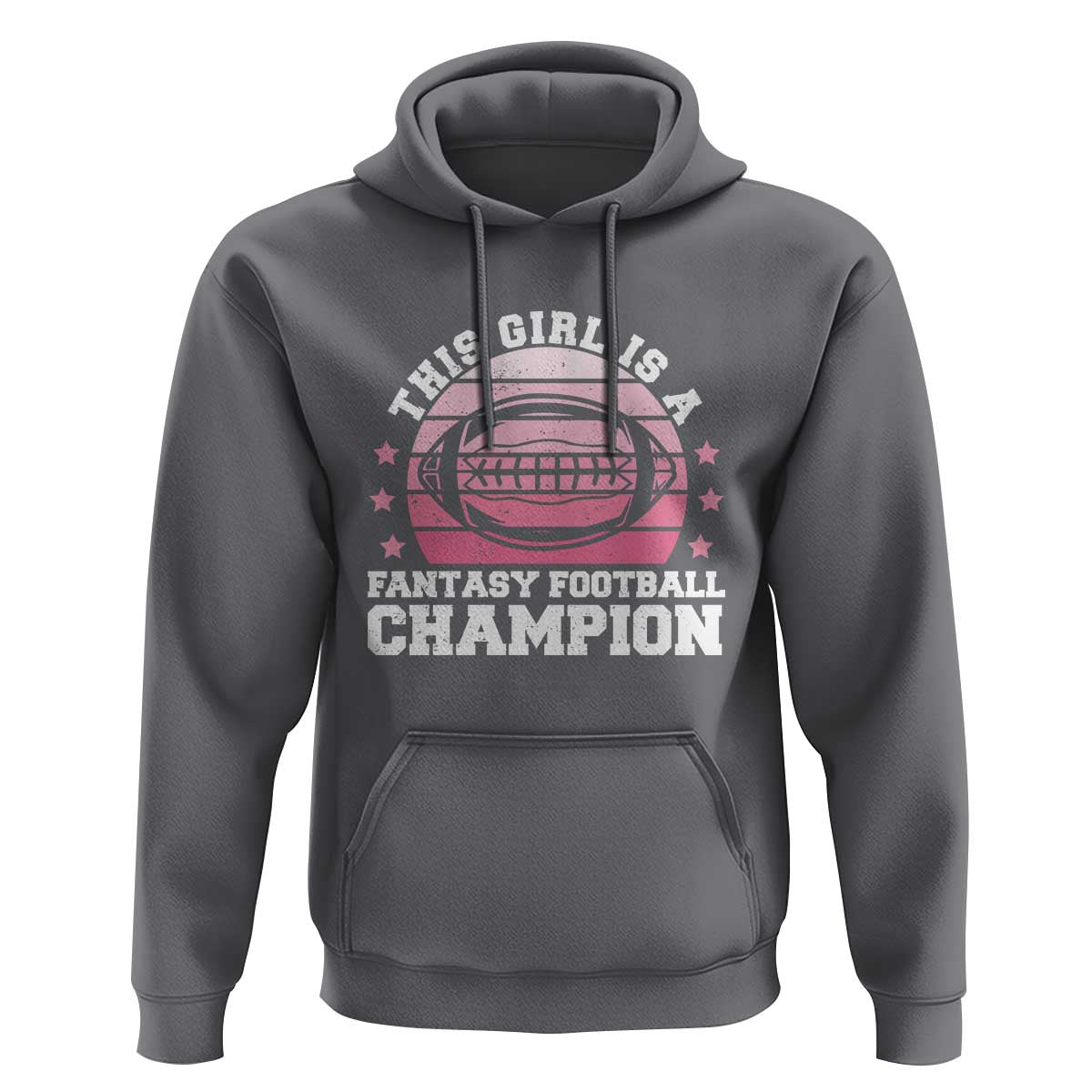 Funny This Girl Is A Fantasy Football Champion Hoodie Retro Champ Champion Draft - Wonder Print Shop