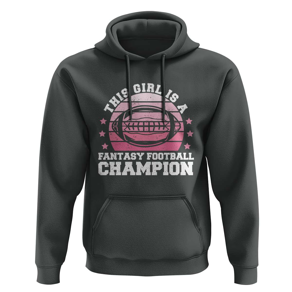 Funny This Girl Is A Fantasy Football Champion Hoodie Retro Champ Champion Draft - Wonder Print Shop