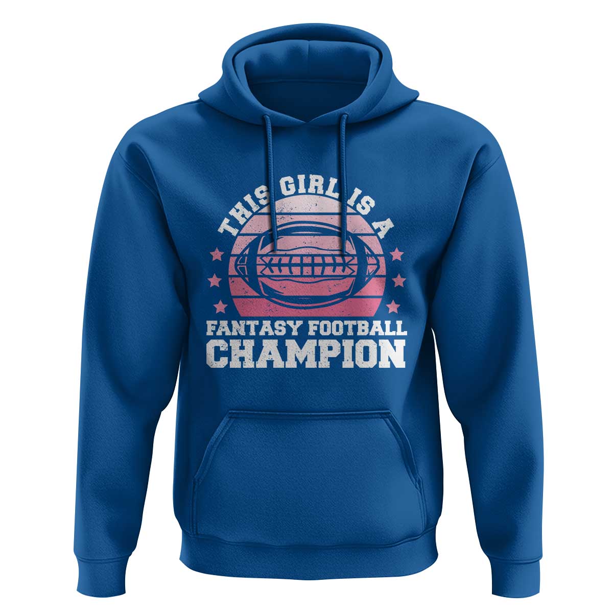Funny This Girl Is A Fantasy Football Champion Hoodie Retro Champ Champion Draft - Wonder Print Shop