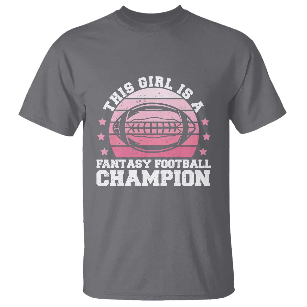Funny This Girl Is A Fantasy Football Champion T Shirt Retro Champ Champion Draft - Wonder Print Shop