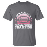 Funny This Girl Is A Fantasy Football Champion T Shirt Retro Champ Champion Draft - Wonder Print Shop