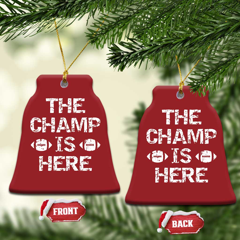 Funny Fantasy Football Champion Christmas Ornament Champ Draft Party Commish FFL - Wonder Print Shop