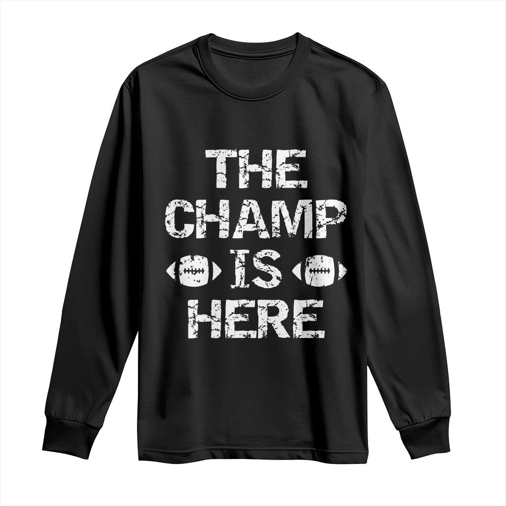 Funny Fantasy Football Champion Long Sleeve Shirt Champ Draft Party Commish FFL - Wonder Print Shop