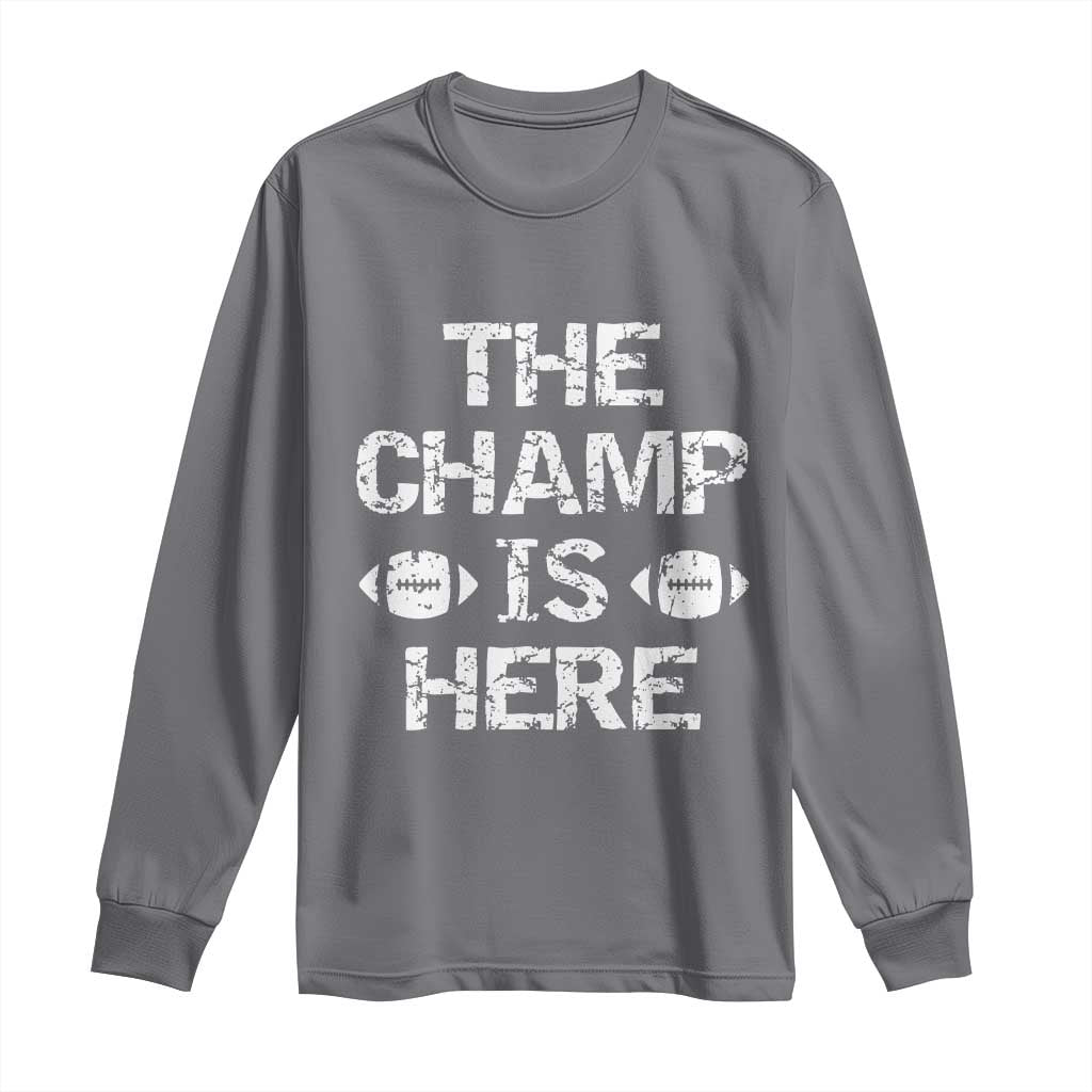 Funny Fantasy Football Champion Long Sleeve Shirt Champ Draft Party Commish FFL - Wonder Print Shop