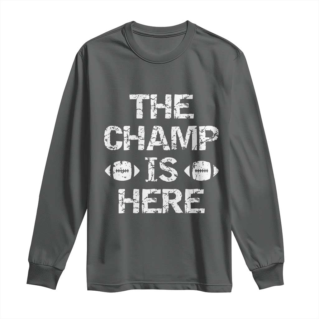 Funny Fantasy Football Champion Long Sleeve Shirt Champ Draft Party Commish FFL - Wonder Print Shop