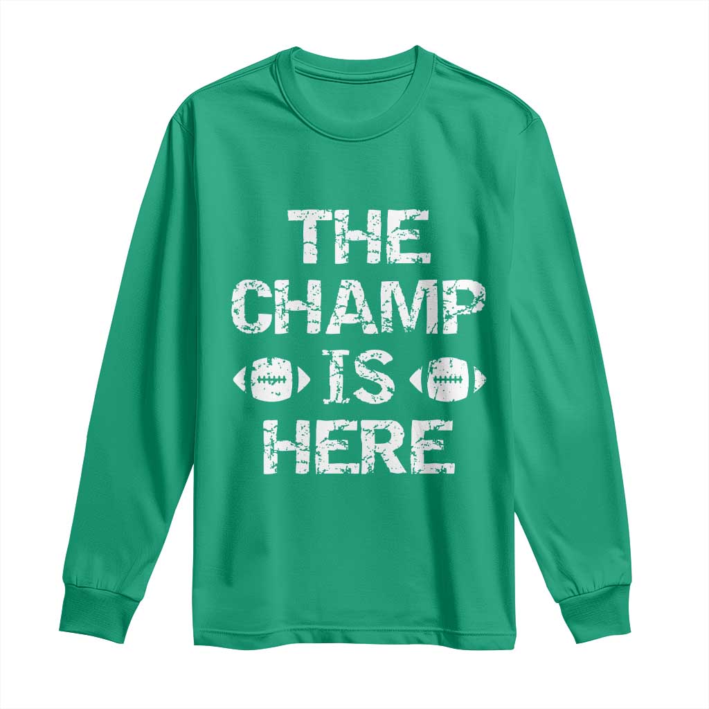 Funny Fantasy Football Champion Long Sleeve Shirt Champ Draft Party Commish FFL - Wonder Print Shop