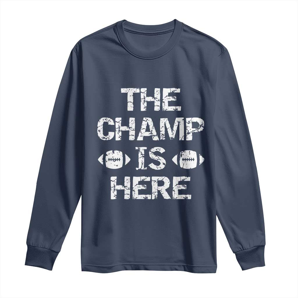 Funny Fantasy Football Champion Long Sleeve Shirt Champ Draft Party Commish FFL - Wonder Print Shop