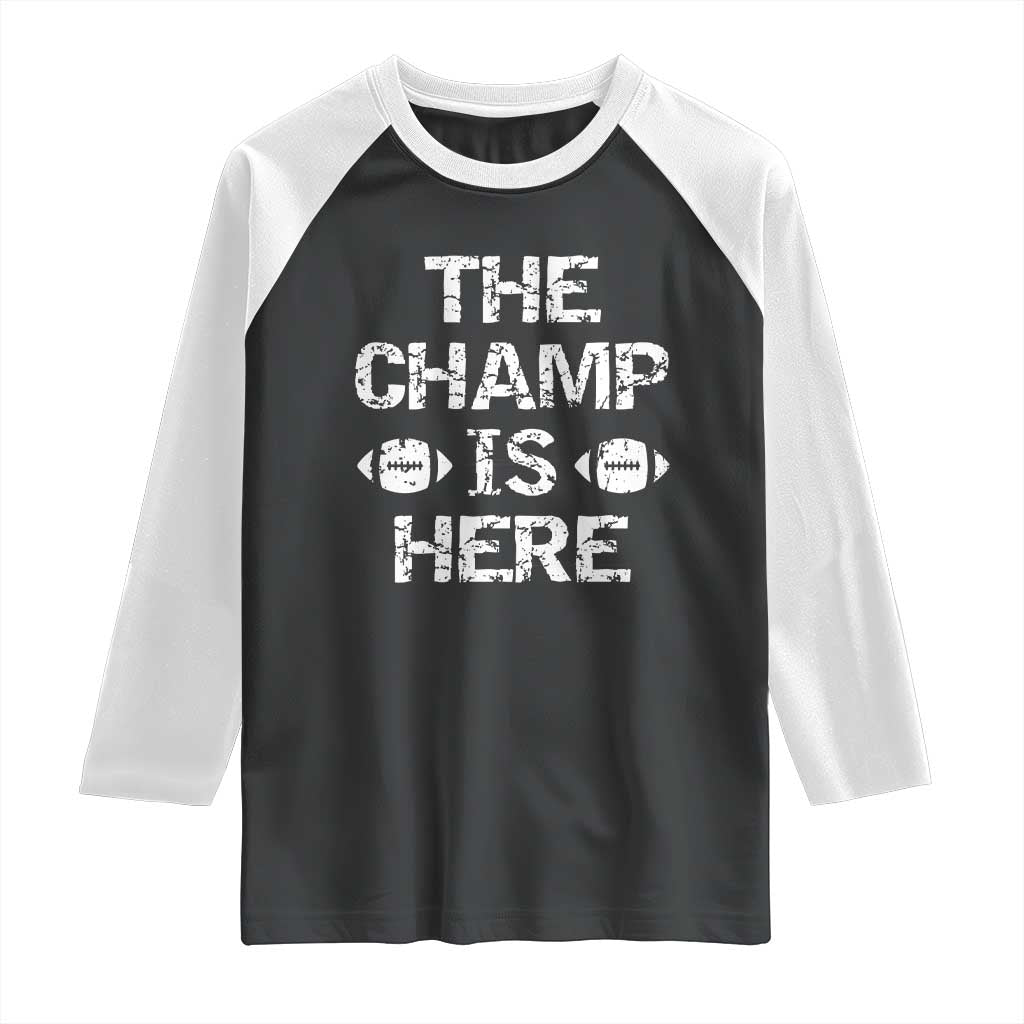 Funny Fantasy Football Champion Raglan Shirt Champ Draft Party Commish FFL - Wonder Print Shop