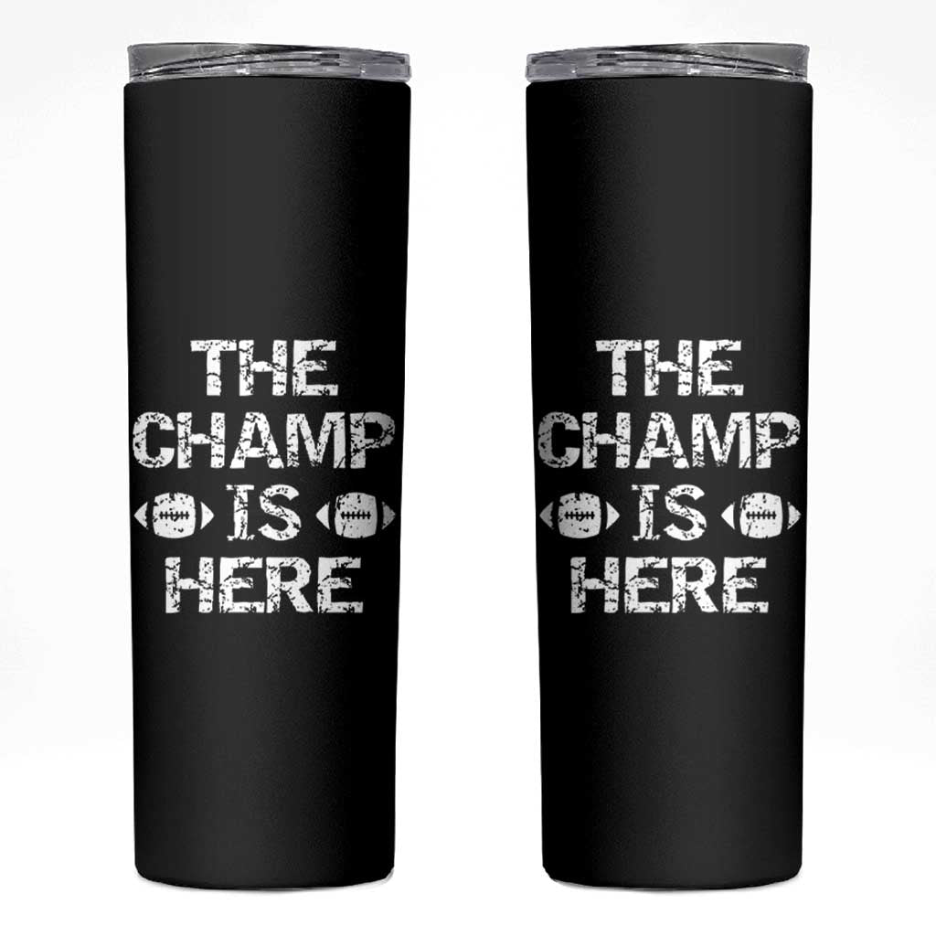 Funny Fantasy Football Champion Skinny Tumbler Champ Draft Party Commish FFL - Wonder Print Shop