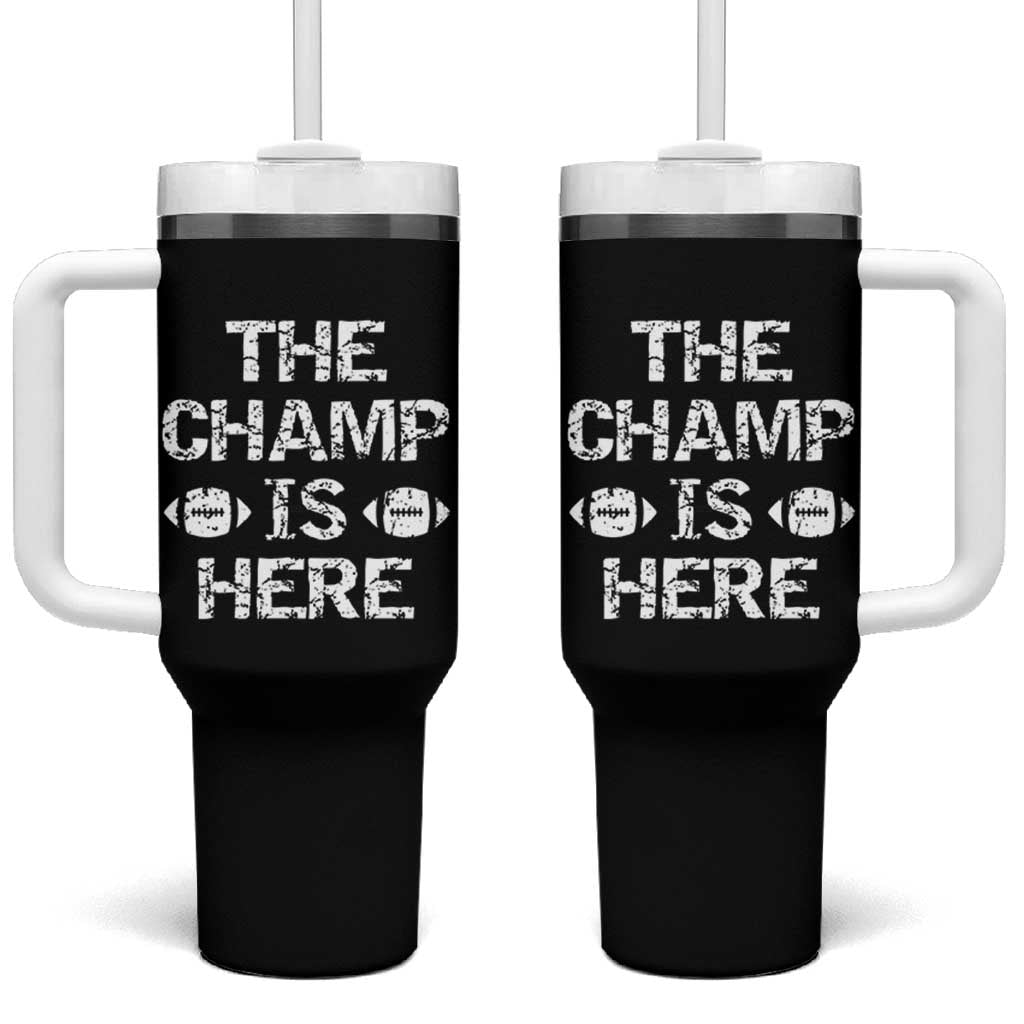 Funny Fantasy Football Champion Tumbler With Handle Champ Draft Party Commish FFL - Wonder Print Shop