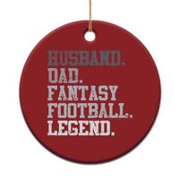 Husband Dad Fantasy Football Legend Christmas Ornament Retro Fathers Day - Wonder Print Shop