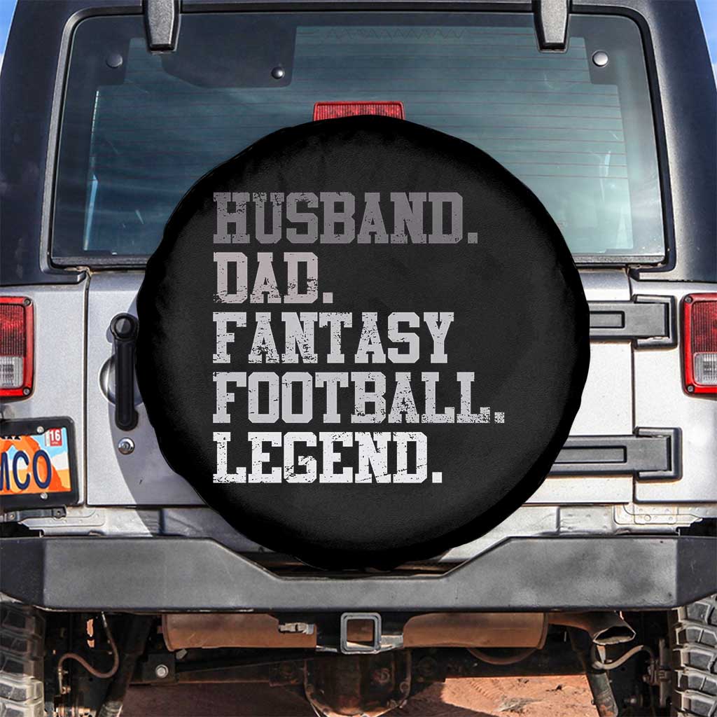 Husband Dad Fantasy Football Legend Spare Tire Cover Retro Fathers Day - Wonder Print Shop