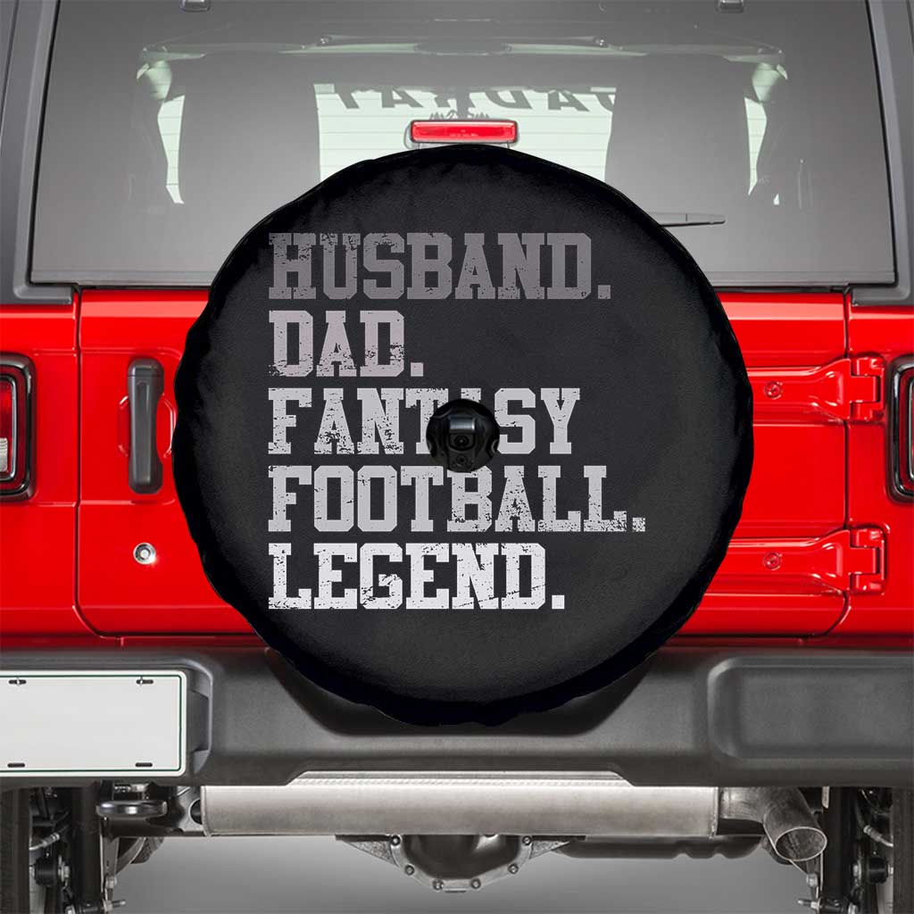 Husband Dad Fantasy Football Legend Spare Tire Cover Retro Fathers Day - Wonder Print Shop