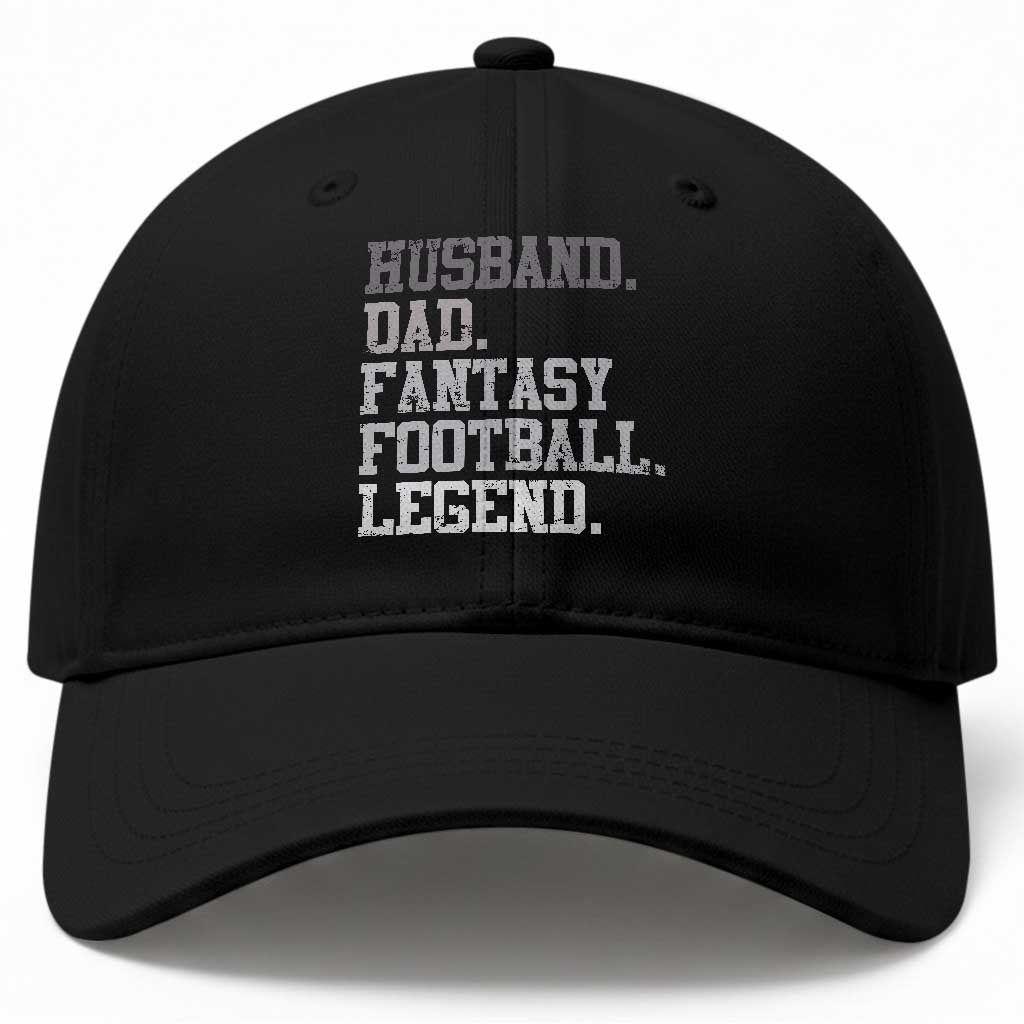 Husband Dad Fantasy Football Legend Baseball Cap Retro Fathers Day
