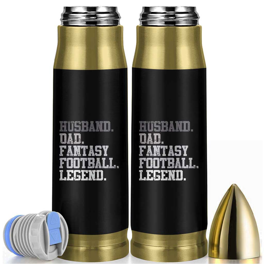 Husband Dad Fantasy Football Legend Bullet Tumbler Retro Fathers Day - Wonder Print Shop