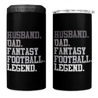 Husband Dad Fantasy Football Legend 4 in 1 Can Cooler Tumbler Retro Fathers Day - Wonder Print Shop
