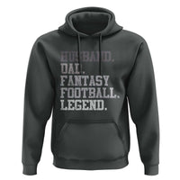 Husband Dad Fantasy Football Legend Hoodie Retro Fathers Day - Wonder Print Shop