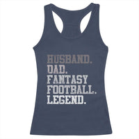 Husband Dad Fantasy Football Legend Racerback Tank Top Retro Fathers Day - Wonder Print Shop