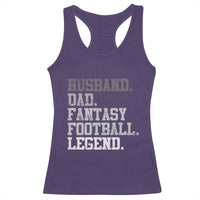 Husband Dad Fantasy Football Legend Racerback Tank Top Retro Fathers Day - Wonder Print Shop