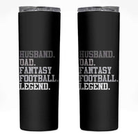 Husband Dad Fantasy Football Legend Skinny Tumbler Retro Fathers Day - Wonder Print Shop