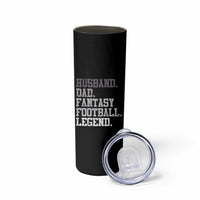 Husband Dad Fantasy Football Legend Skinny Tumbler Retro Fathers Day - Wonder Print Shop