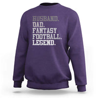 Husband Dad Fantasy Football Legend Sweatshirt Retro Fathers Day - Wonder Print Shop