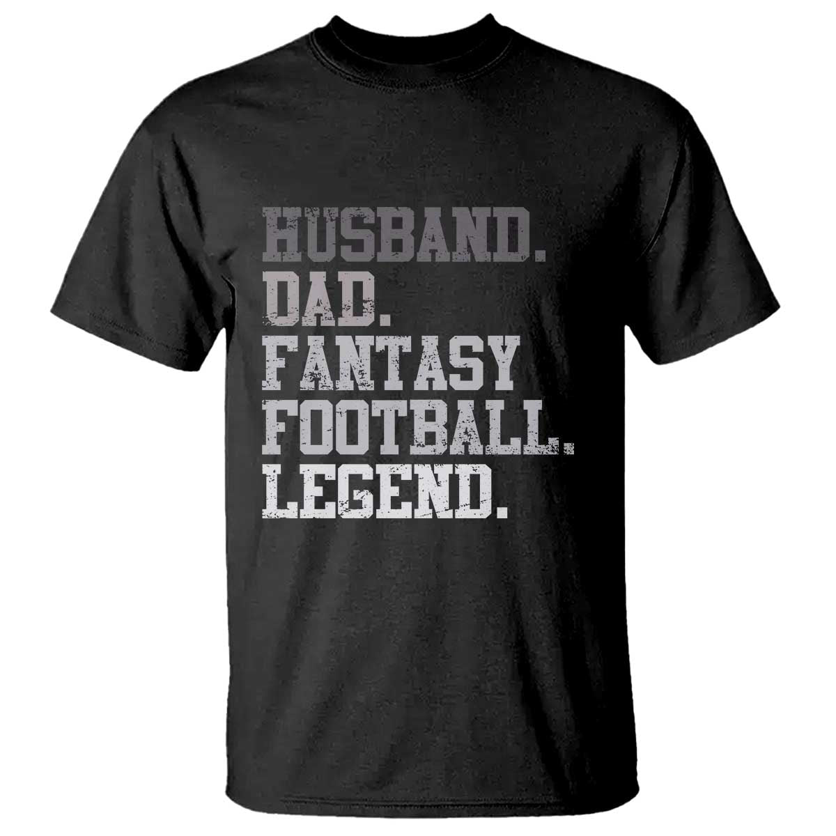 Husband Dad Fantasy Football Legend T Shirt Retro Fathers Day - Wonder Print Shop