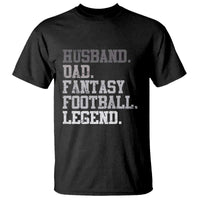 Husband Dad Fantasy Football Legend T Shirt Retro Fathers Day - Wonder Print Shop