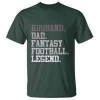 Husband Dad Fantasy Football Legend T Shirt Retro Fathers Day - Wonder Print Shop