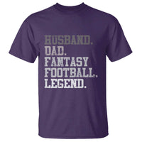 Husband Dad Fantasy Football Legend T Shirt Retro Fathers Day - Wonder Print Shop