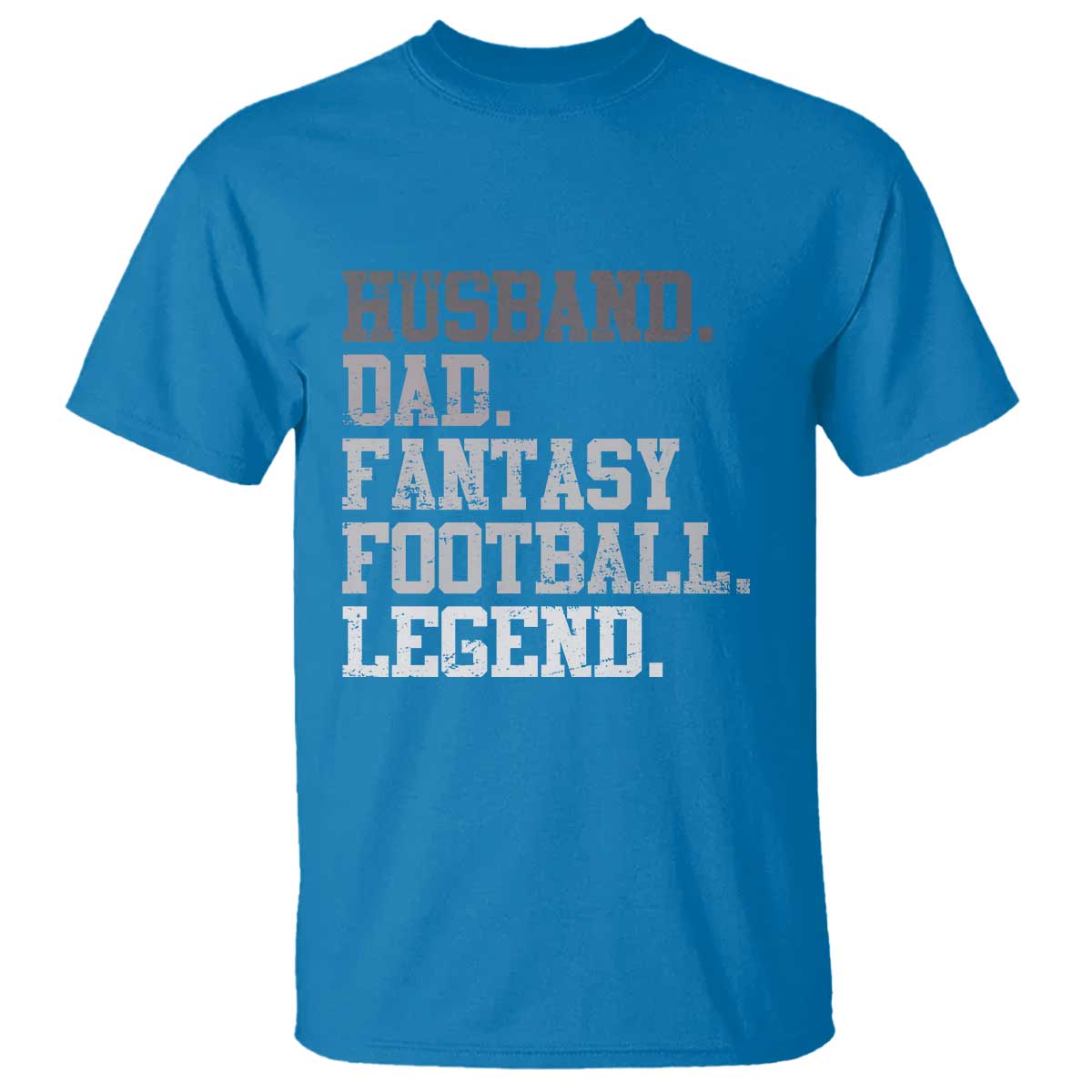 Husband Dad Fantasy Football Legend T Shirt Retro Fathers Day - Wonder Print Shop
