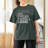 Husband Dad Fantasy Football Legend T Shirt For Women Retro Fathers Day - Wonder Print Shop