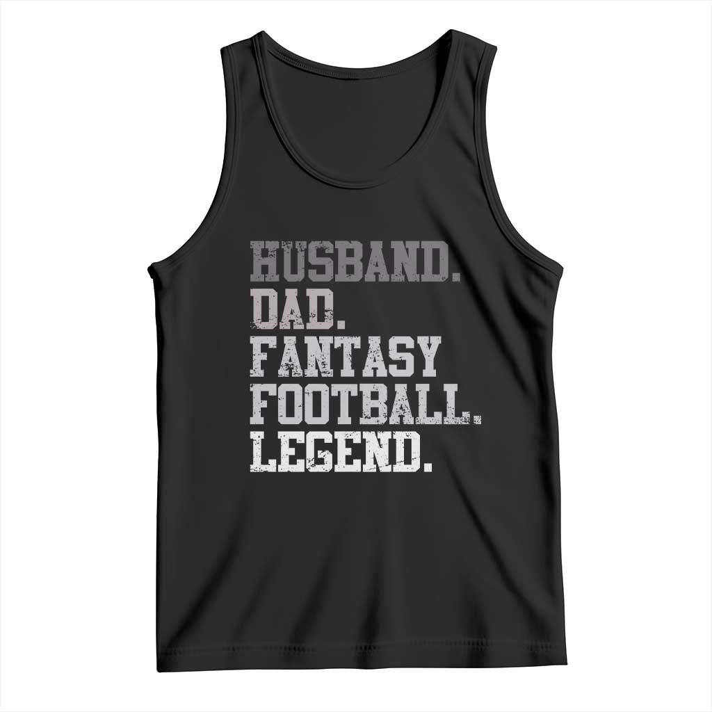 Husband Dad Fantasy Football Legend Tank Top Retro Fathers Day - Wonder Print Shop