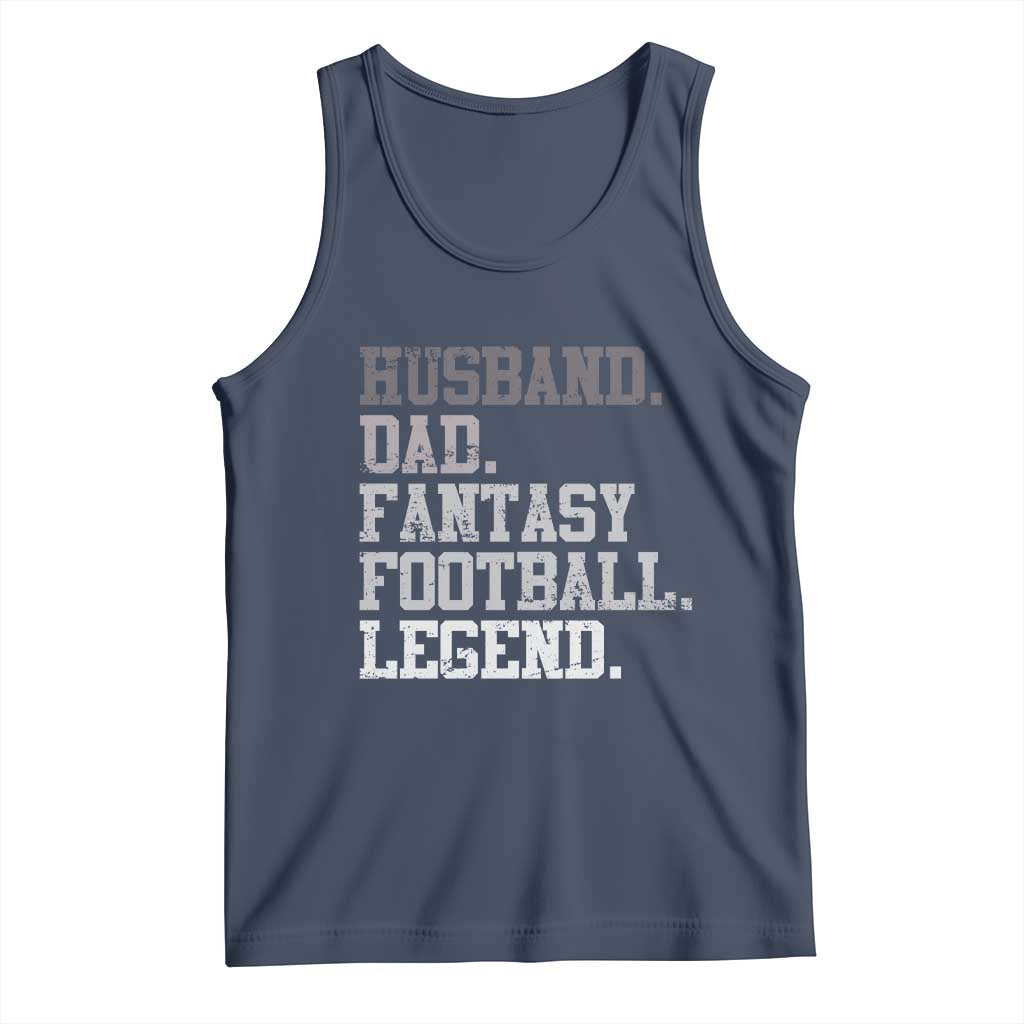 Husband Dad Fantasy Football Legend Tank Top Retro Fathers Day - Wonder Print Shop