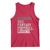 Husband Dad Fantasy Football Legend Tank Top Retro Fathers Day - Wonder Print Shop
