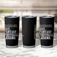Husband Dad Fantasy Football Legend Tumbler Cup Retro Fathers Day - Wonder Print Shop