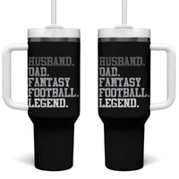 Husband Dad Fantasy Football Legend Tumbler With Handle Retro Fathers Day - Wonder Print Shop