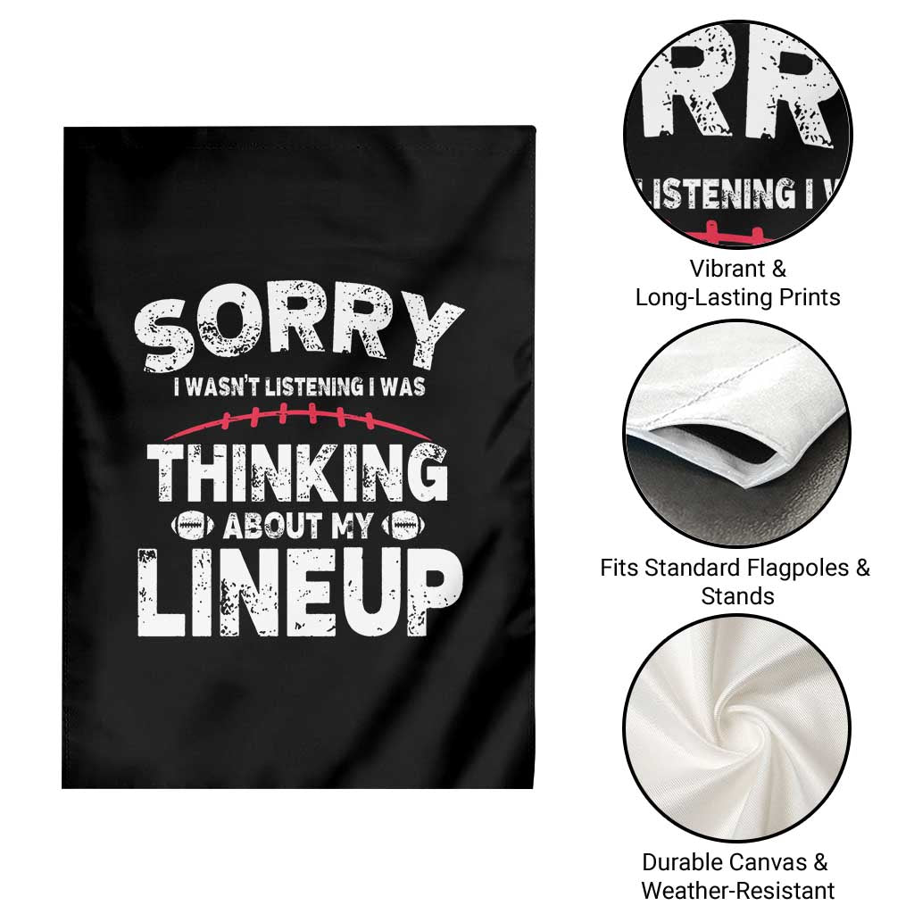 Funny Fantasy Football Player Garden Flag Commissioner Draft Party - Wonder Print Shop