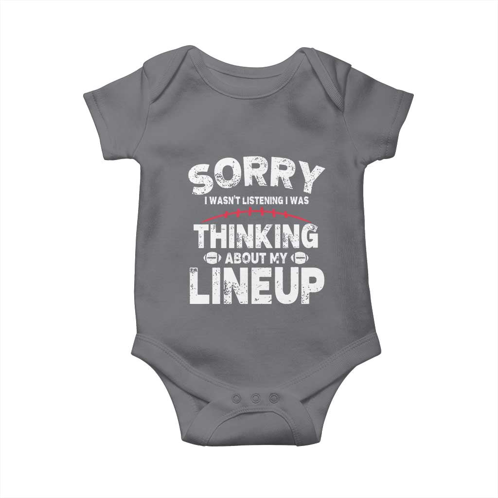 Funny Fantasy Football Player Baby Onesie Commissioner Draft Party - Wonder Print Shop