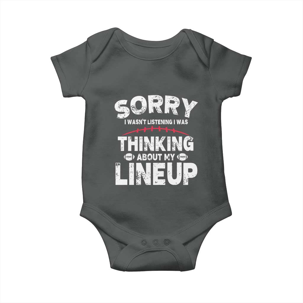 Funny Fantasy Football Player Baby Onesie Commissioner Draft Party - Wonder Print Shop