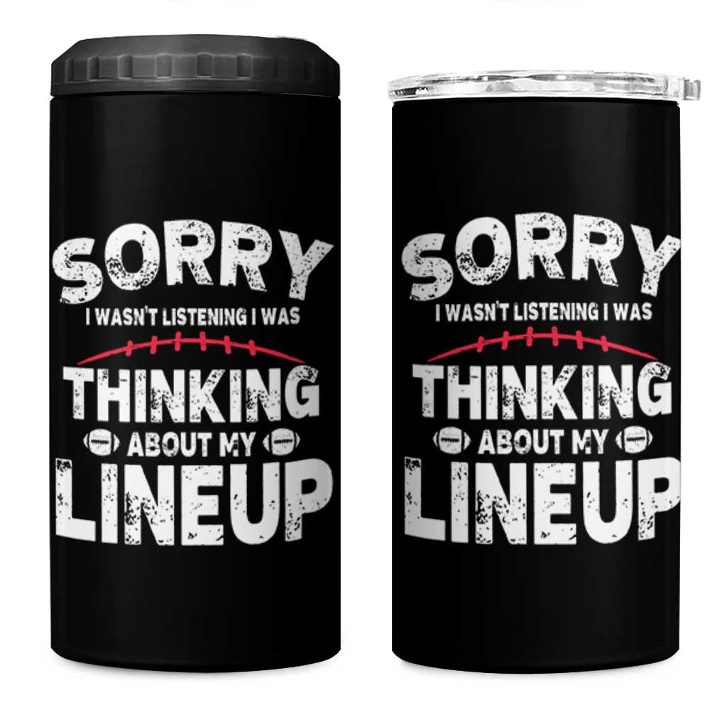 Funny Fantasy Football Player 4 in 1 Can Cooler Tumbler Commissioner Draft Party - Wonder Print Shop