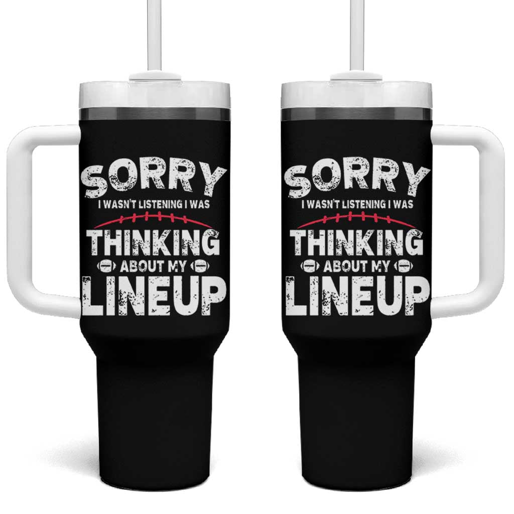 Funny Fantasy Football Player Tumbler With Handle Commissioner Draft Party - Wonder Print Shop