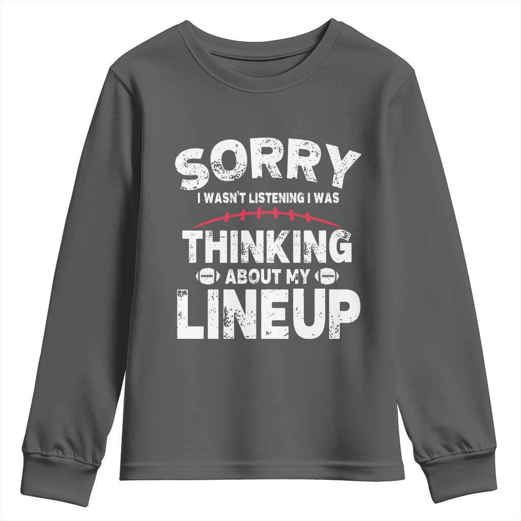 Funny Fantasy Football Player Youth Sweatshirt Commissioner Draft Party - Wonder Print Shop