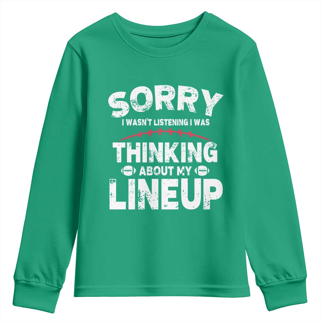 Funny Fantasy Football Player Youth Sweatshirt Commissioner Draft Party - Wonder Print Shop