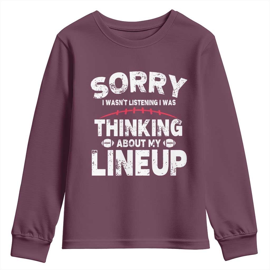 Funny Fantasy Football Player Youth Sweatshirt Commissioner Draft Party - Wonder Print Shop