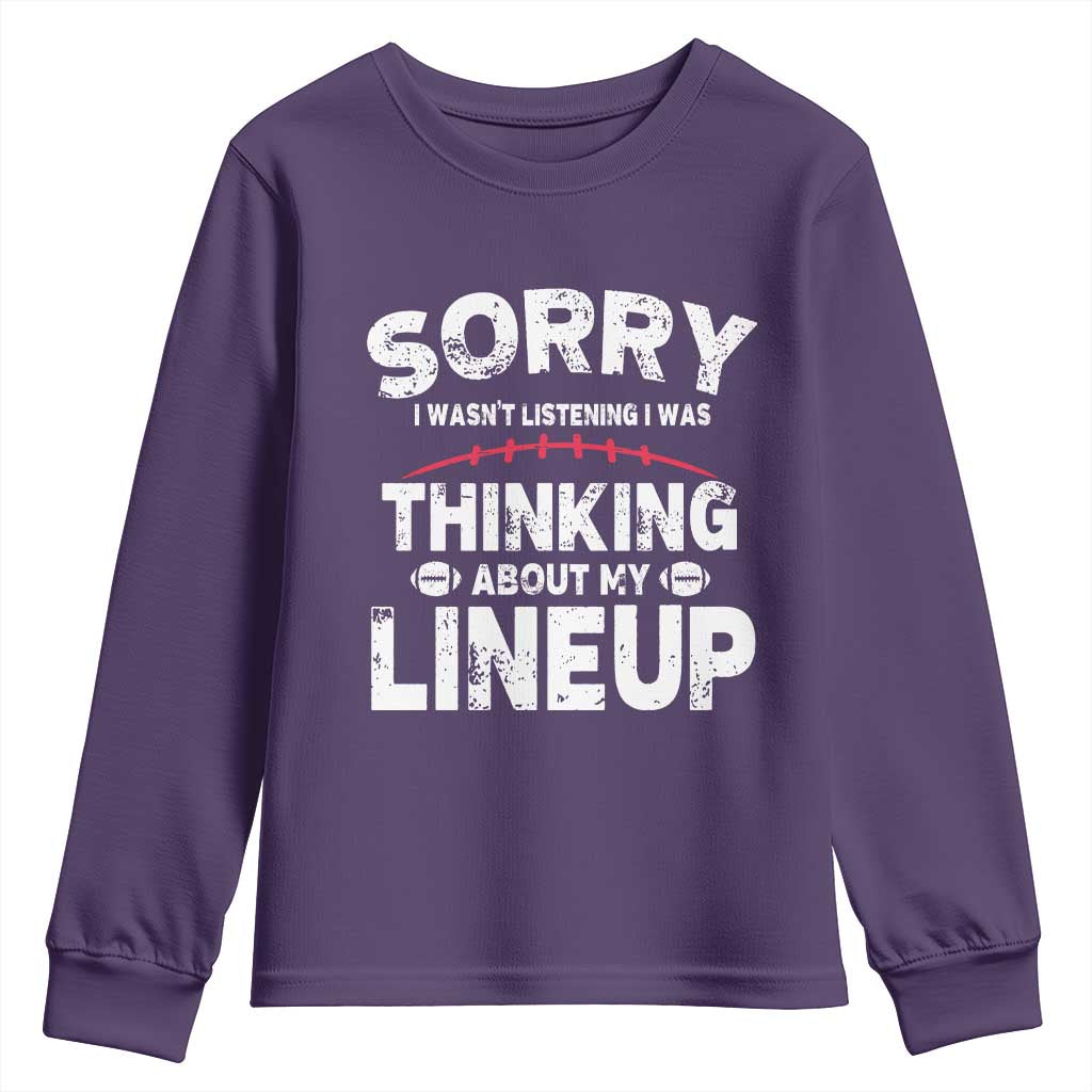 Funny Fantasy Football Player Youth Sweatshirt Commissioner Draft Party - Wonder Print Shop