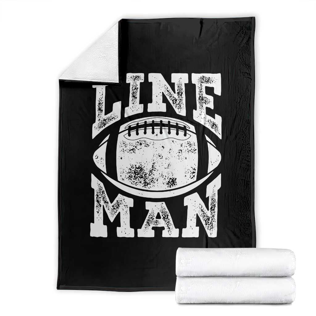 Football Linemen Throw Blanket Vintage Offensive Lineman - Wonder Print Shop